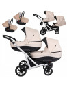Carucior gemeni Kunert BOOSTER 3 in 1 Crem/Cadru Argintiu Carucior gemeni Kunert BOOSTER 3 in 1 Crem/Cadru Argintiu