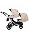 Carucior gemeni Kunert BOOSTER 3 in 1 Crem/Cadru Argintiu Carucior gemeni Kunert BOOSTER 3 in 1 Crem/Cadru Argintiu