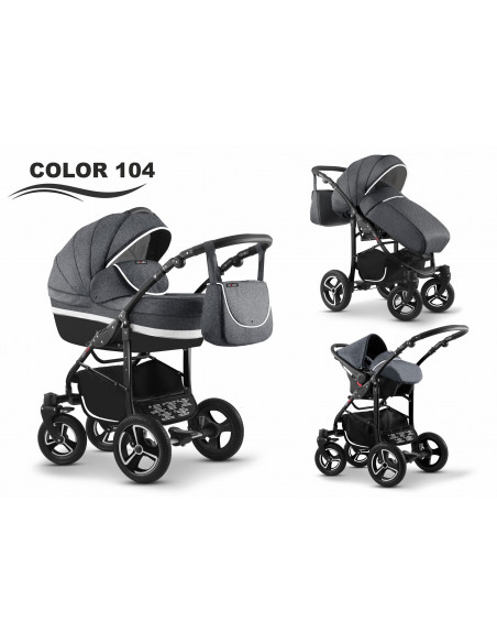 Carucior Mikado CITY STAR 3 in 1 (culoare 104) Grafit Carucior Mikado CITY STAR 3 in 1 (culoare 104) Grafit