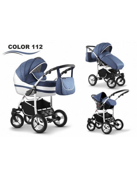 Carucior Mikado CITY STAR 3 in 1 (culoare 112) Albastru/Alb Carucior Mikado CITY STAR 3 in 1 (culoare 112) Albastru/Alb