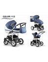 Carucior Mikado CITY STAR 3 in 1 (culoare 112) Albastru/Alb Carucior Mikado CITY STAR 3 in 1 (culoare 112) Albastru/Alb