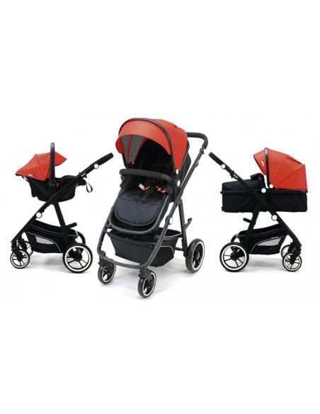 Carucior 3 in 1 Asalvo CONVERTIBLE TWO+ Red,16621