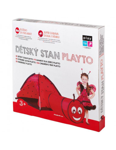 Cort cu tunel pentru copii Playto Ladybug Rosu,34147