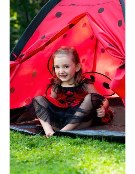 Cort cu tunel pentru copii Playto Ladybug Rosu,34147