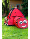 Cort cu tunel pentru copii Playto Ladybug Rosu,34147