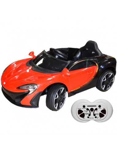 Masina Sport Rosu Cu Negru, Cu Acumulator Rc Si 2 Motoare