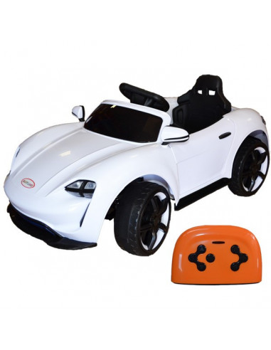 Masina Sport Alba Cu Acumulator Rc Si 2 Motoare 12V,17131