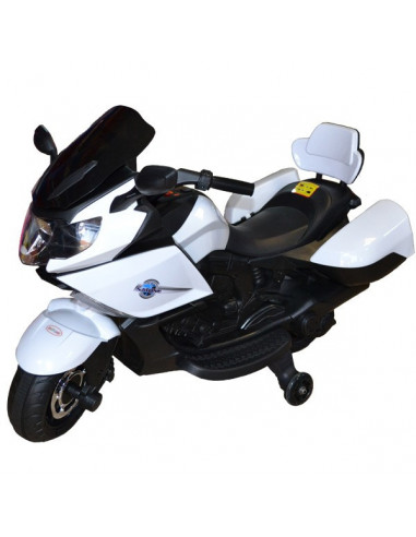 Motocicleta Sport Alba Cu Acumulator Si 2 Motoare 6V,24879