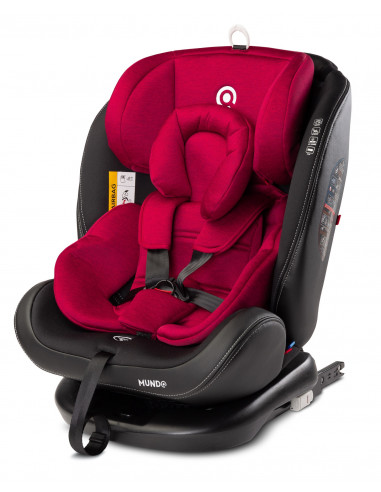Scaun auto rotativ Caretero MUNDO 0-36 Kg Isofix Rosu,TERO-2604