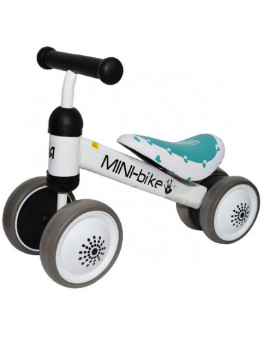 Motocicleta fara pedale 4 roti, metal si plastic, 52x18x36 cm