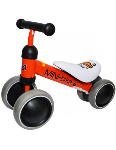 Motocicleta fara pedale 4 roti, metal si plastic, 52x18x36 cm