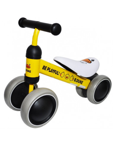 Motocicleta fara pedale 4 roti, metal si plastic, 52x18x36 cm