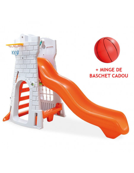Tobogan cu cos de baschet Pilsan CASTLE si minge CADOU Tobogan cu cos de baschet Pilsan CASTLE si minge CADOU
