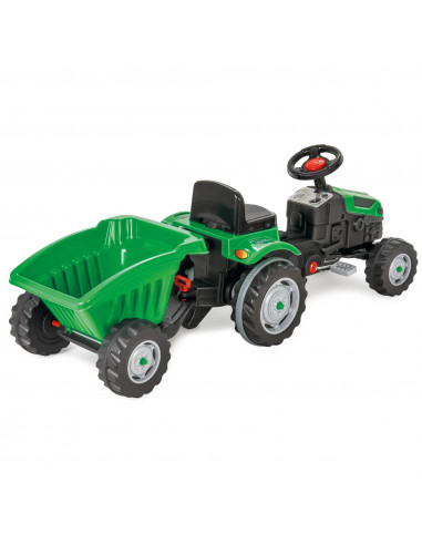 Tractor cu pedale si remorca Pilsan ACTIVE Verde,07 316-2