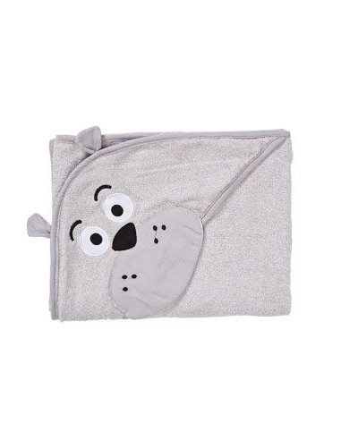 Prosop cu gluga brodata Water Friends Grey Ursulet 100x100