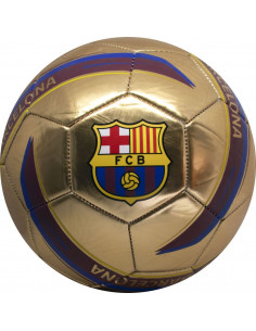 Minge de fotbal FC Barcelona Logo GOLD marimea 5 metalica