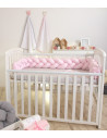 Protectie laterala patut bebe, Bumper impletit, Inchidere