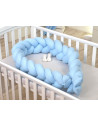 Protectie laterala patut bebe, Bumper impletit, Inchidere