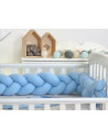 Protectie laterala patut bebe, Bumper impletit, Inchidere