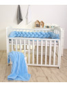Protectie laterala patut bebe, Bumper impletit, Inchidere