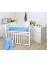 Protectie laterala patut bebe, Bumper impletit, Inchidere