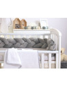 Protectie laterala patut bebe, Bumper impletit, Inchidere