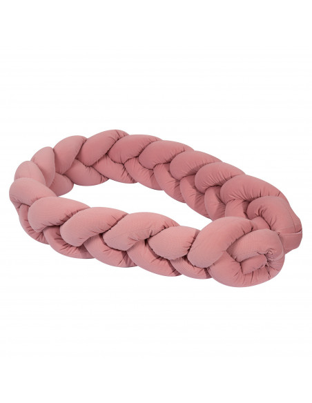 Protectie laterala patut bebe, Bumper impletit, Inchidere