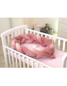 Protectie laterala patut bebe, Bumper impletit, Inchidere
