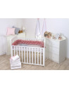 Protectie laterala patut bebe, Bumper impletit, Inchidere