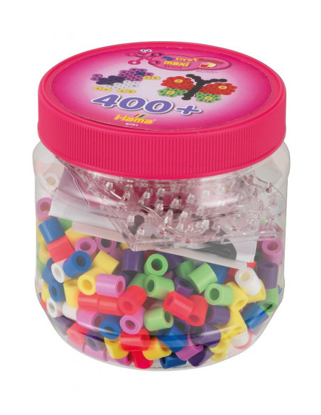 Margele de calcat HAMA MAXI 400 buc si 2 plansete MAXI