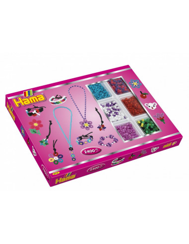 PANDATIV 2400 margele HAMA MIDI + 2 plansete in cutie,Ha3713