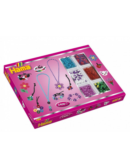 PANDATIV 2400 margele HAMA MIDI + 2 plansete in cutie,Ha3713