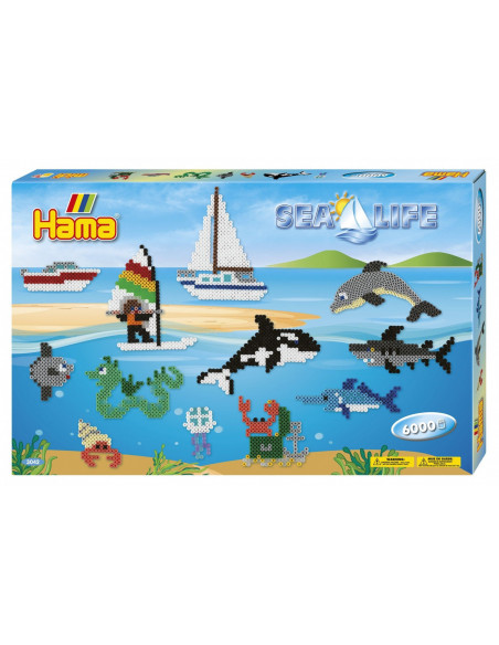 Cadou gigant Hama, 6000 margele midi in cutie, LUMEA