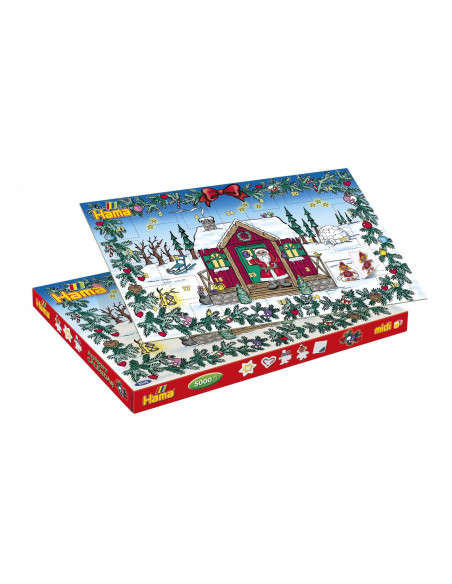 Margele de calcat HAMA MIDI Calendar Advent 5000 in cutie + 5