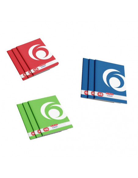 9480830-10,Set 10 caiete Herlitz A4, 48 file, Dictando, Motiv Rainbow