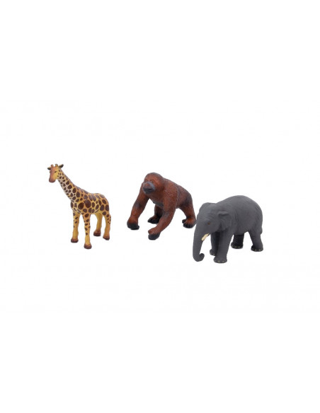 Set de 3 animale din Africa din cauciuc moale ecologic