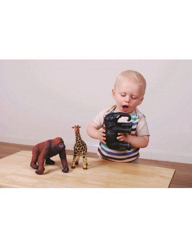 Set de 3 animale din Africa din cauciuc moale ecologic