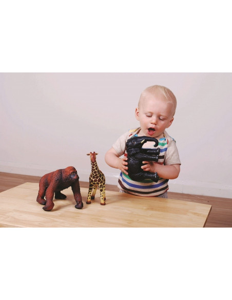 Set de 3 animale din Africa din cauciuc moale ecologic