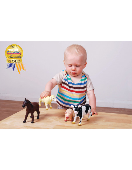 Set de 4 animale domestice din cauciuc moale dimensiune medie
