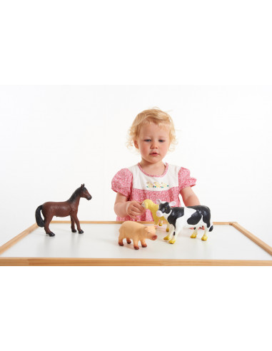 Set de 4 animale domestice din cauciuc moale dimensiune medie