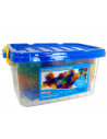 Cuburi de constructii transparente, set de 90 piese, multicolor Cuburi de constructii transparente, set de 90 piese, multicolor