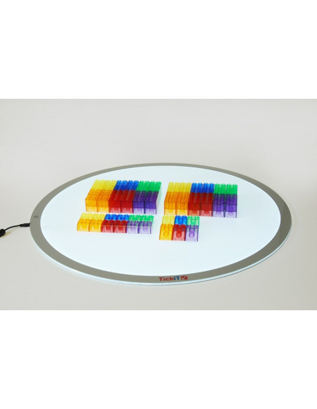 Cuburi de constructii transparente, set de 90 piese