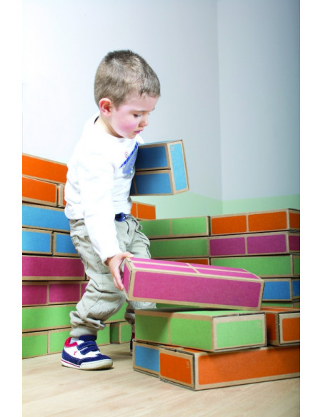 Caramizi din carton CWR, set de 20 bucati, multicolor,CC20