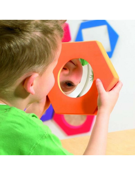 Set de 5 oglinzi hexagonale cu rama de spuma,CD72084