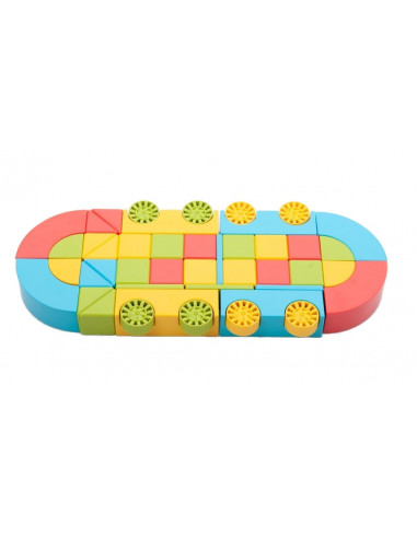 Set cub magnetic de constructii TickiT, 36 bucati