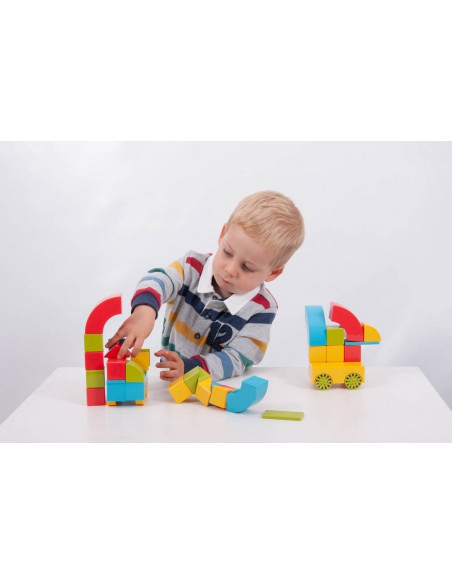 Set cub magnetic de constructii TickiT, 36 bucati