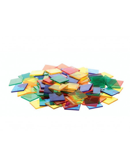 Joc sortare patrate transparente, Edx Education, set de 300