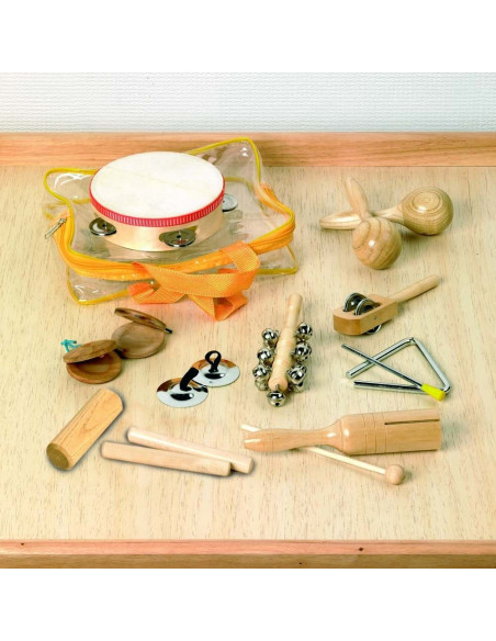 Set 10 de instrumente muzicale de joaca de percutie in sacosa