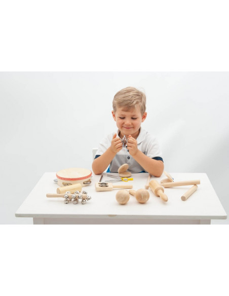 Set 10 de instrumente muzicale de joaca de percutie in sacosa