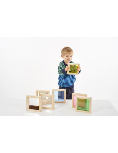 Set de 7 patrate senzoriale de diferite culori,CD73287